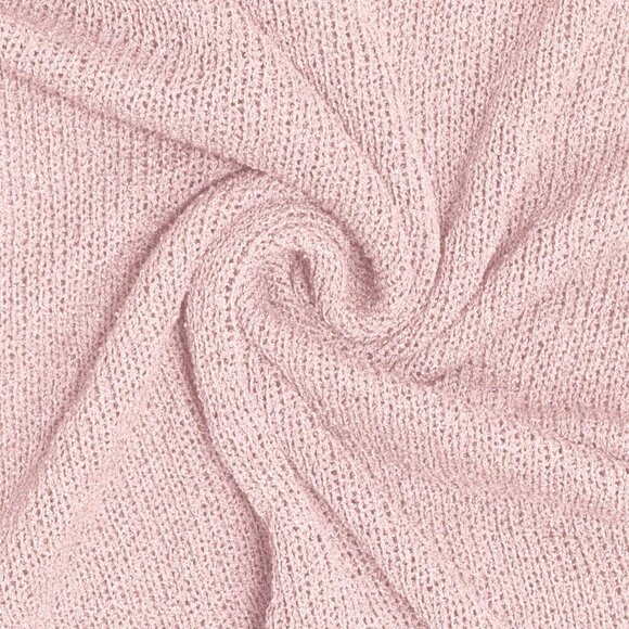 Pink Elegant Women's Oversized Knitted Shawl poncho knit top - Picture 7 of 7